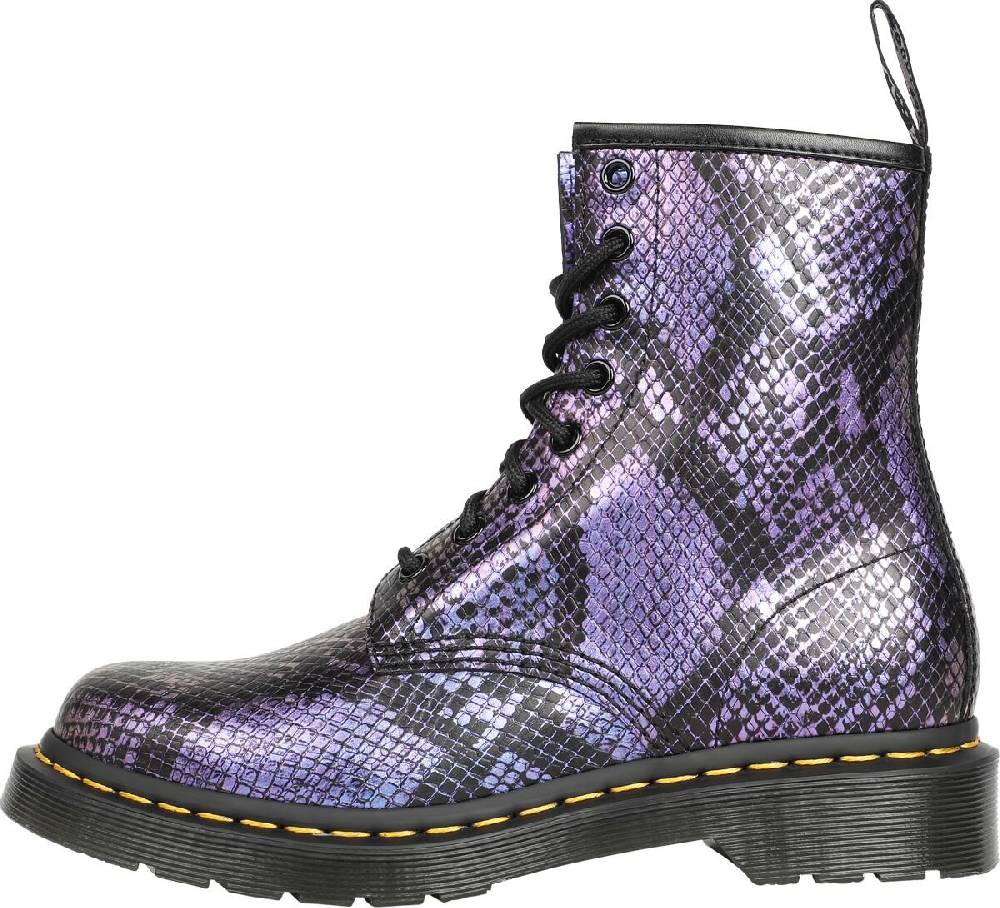 EMP "1460 - Black Blue Viper Croc Emboss" Boot schwarz/blau von Dr. Martens Räumungsverkauf