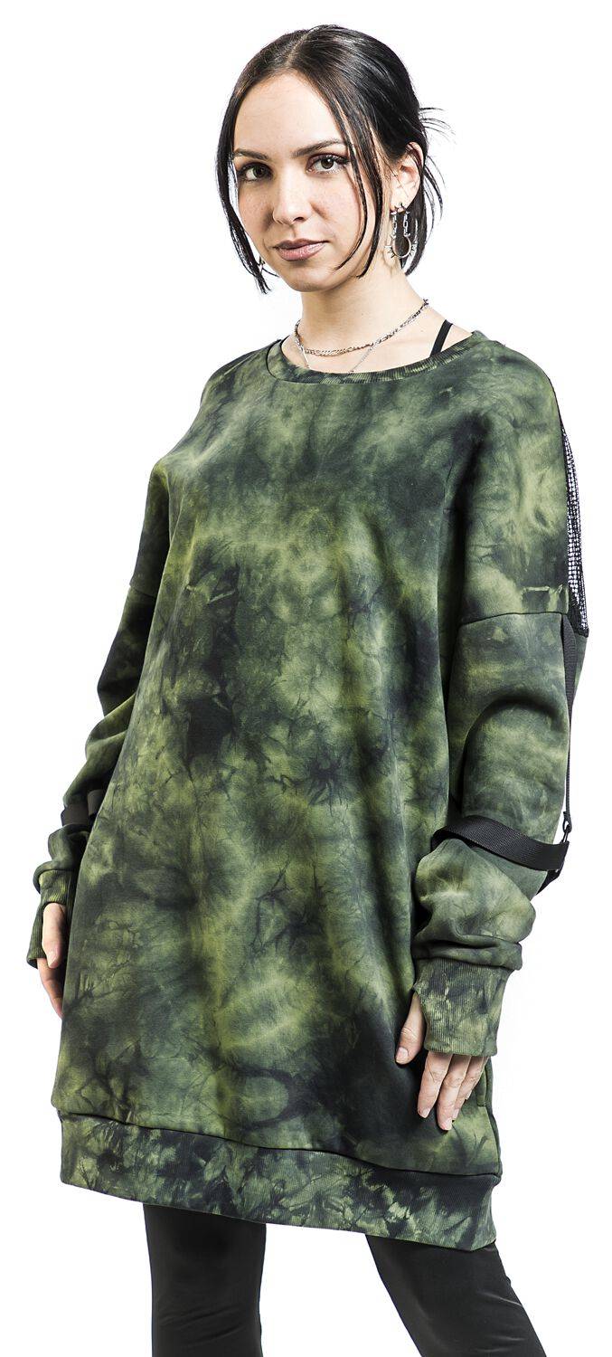 EMP "Kami Jumper" Sweatshirt schwarz/grün von Poizen Industries Sonderangebote