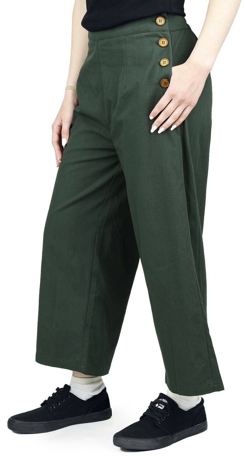 EMP "Pretty Perfect Trousers" Stoffhose grün von Banned Retro Discount Store für neue Produkte