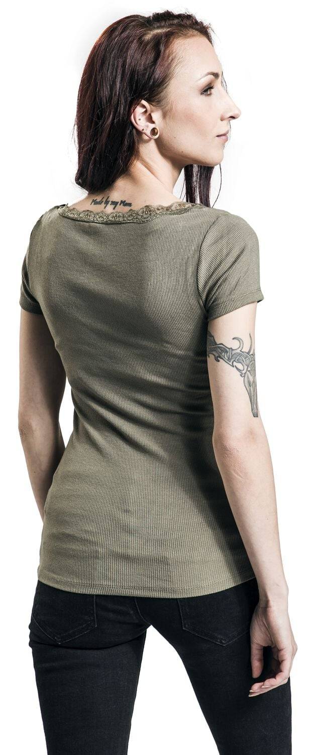EMP "Mariella" T-Shirt khaki von Hailys Super Rabatt