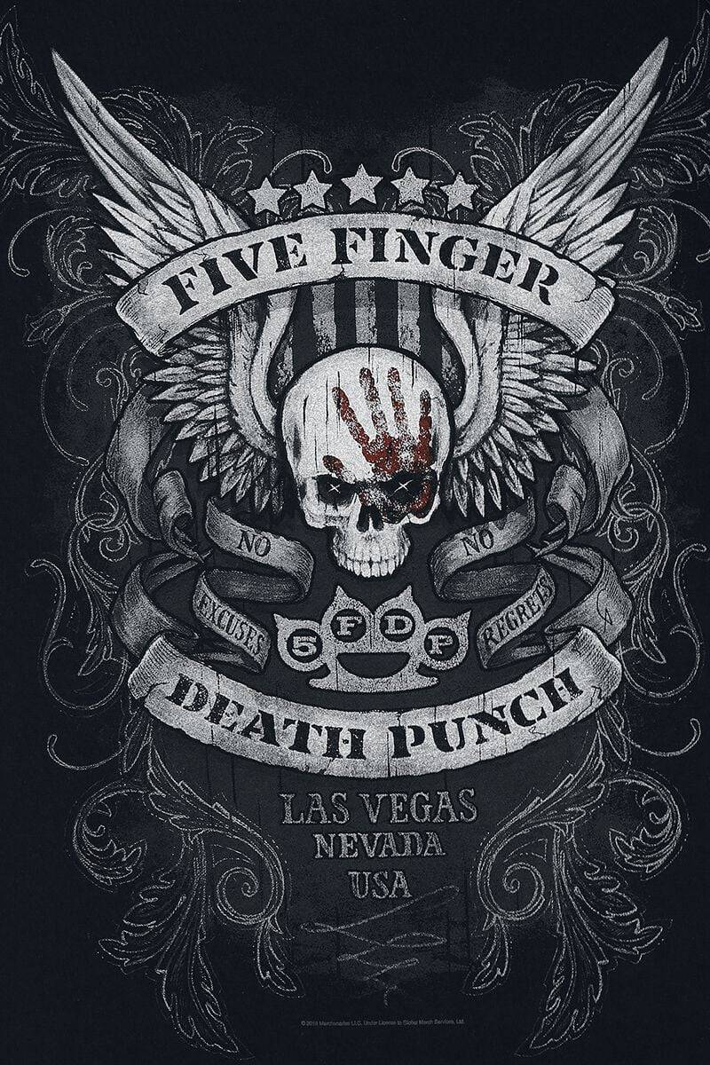 EMP "No Regrets" T-Shirt schwarz von Five Finger Death Punch Outlet