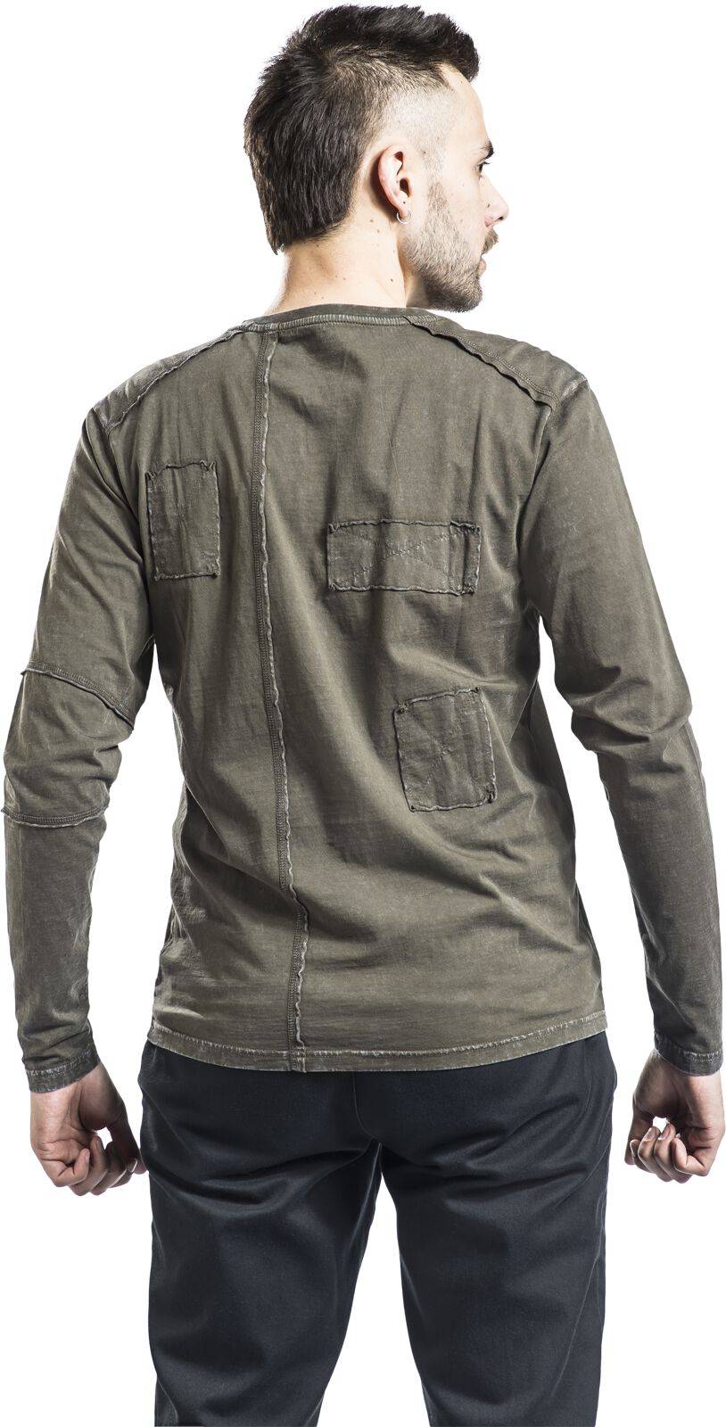 EMP Langarmshirt grün von Rock Rebel by EMP Auslauf