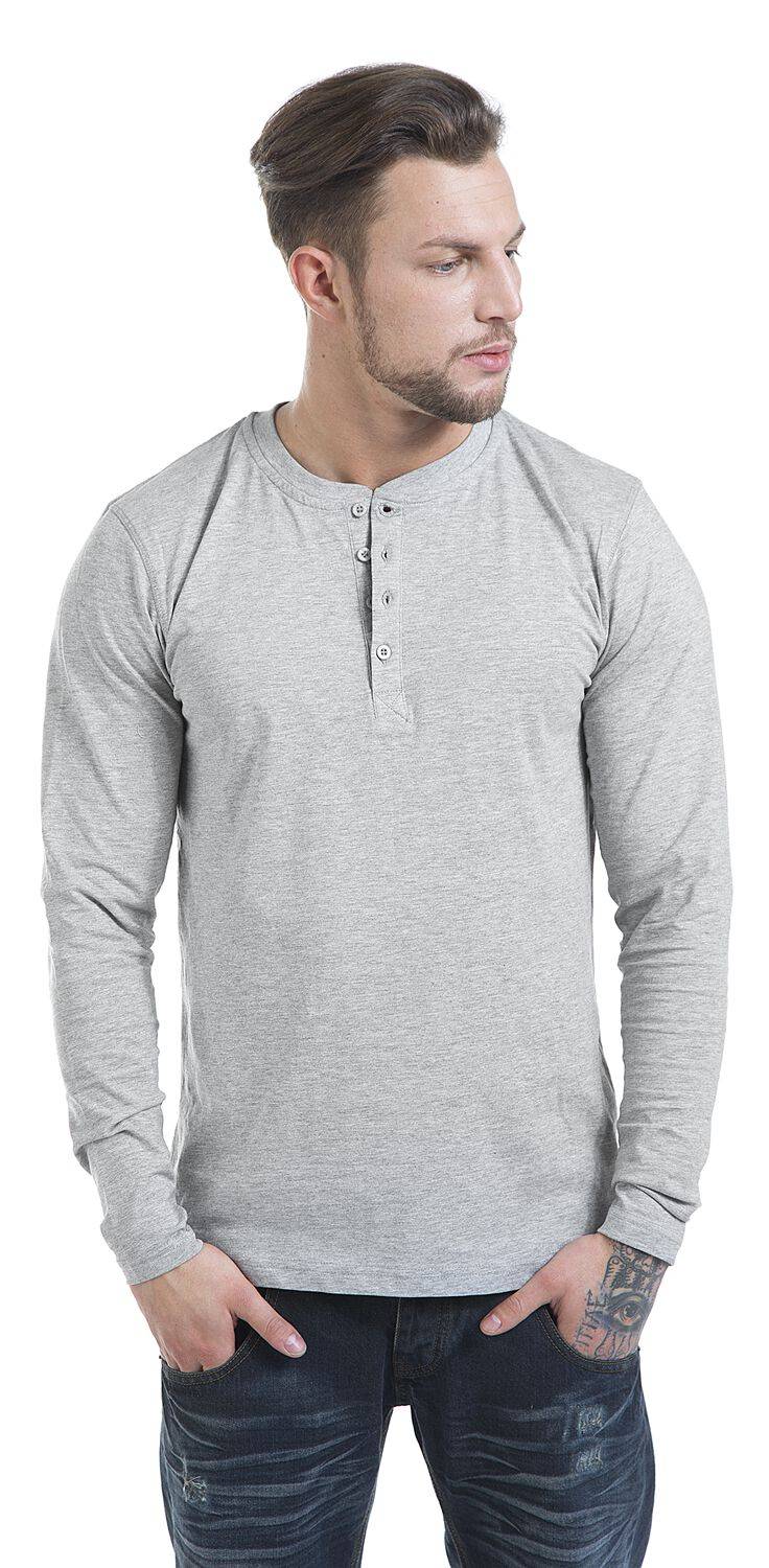 EMP "Basic Henley" Langarmshirt grau von Urban Classics Angebote