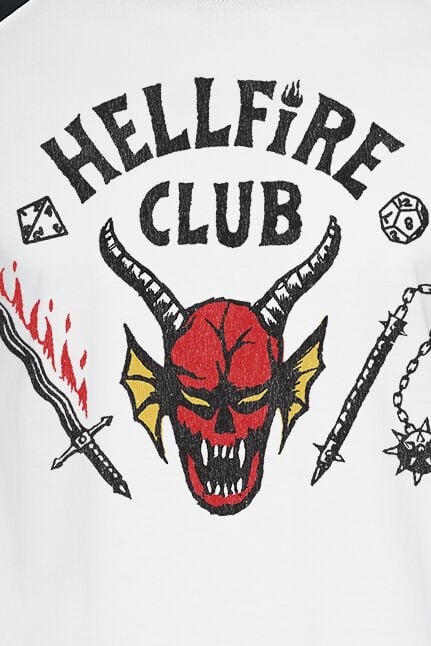 EMP "Hellfire Club" T-Shirt weiß/schwarz von Stranger Things Muttertagsangebot