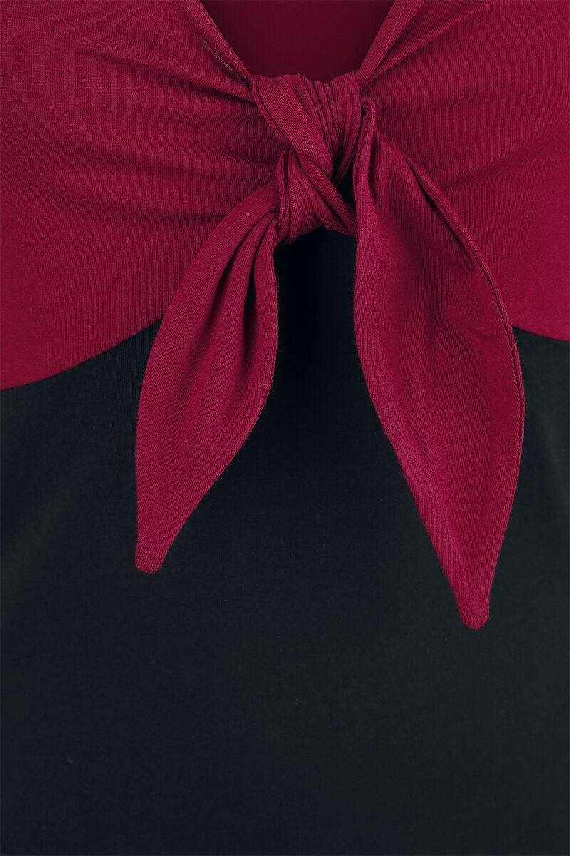 EMP Top bordeaux/schwarz von Rock Rebel by EMP Vatertagsangebot