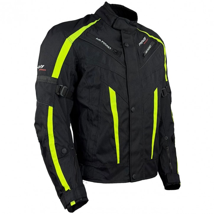 Roleff RO548 - kurze Motorradjacke in Neongelb mit Klimamembrane & Belüftung Nur für heute