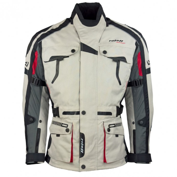Roleff RO537 - Motorrad Tourenjacke: Abriebfest, Allwettertauglich, helles Design" Sonderangebot der Fabrik