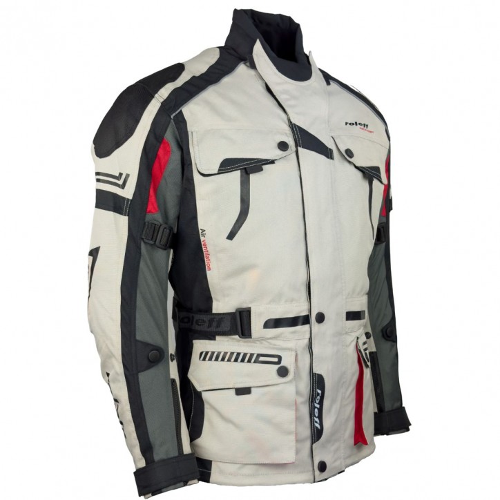 Roleff RO537 - Motorrad Tourenjacke: Abriebfest, Allwettertauglich, helles Design" Sonderangebot der Fabrik