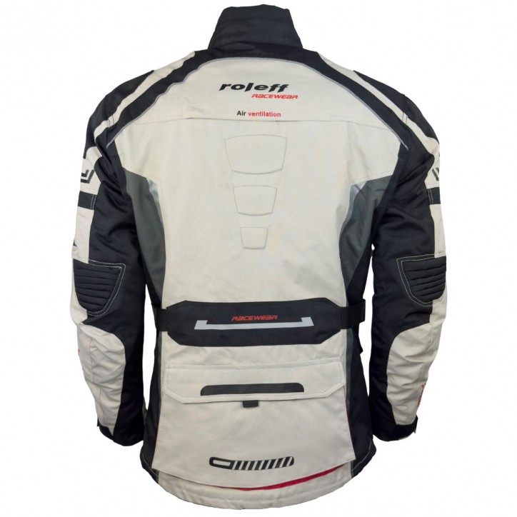 Roleff RO537 - Motorrad Tourenjacke: Abriebfest, Allwettertauglich, helles Design" Sonderangebot der Fabrik