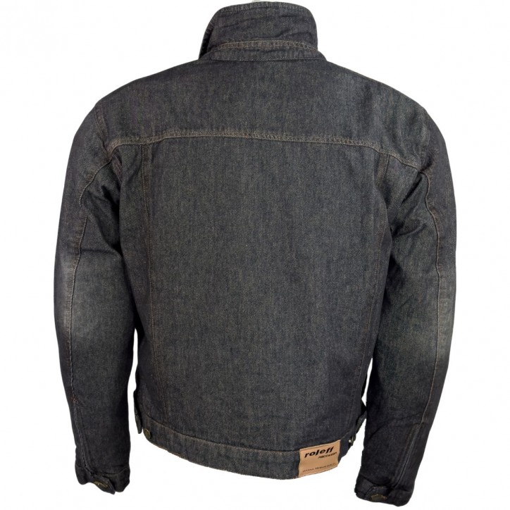 Roleff RO1514w - Schwarz/Power-Used - Klassische Jeans Motorradjacke mit Aramidverstärkung Bis zu 55% Rabatt