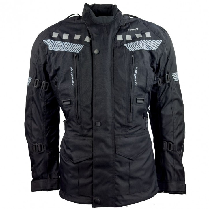Roleff RO773 - Motorradjacke mit abnehmbarer Neon-Weste Clearance-Verkauf