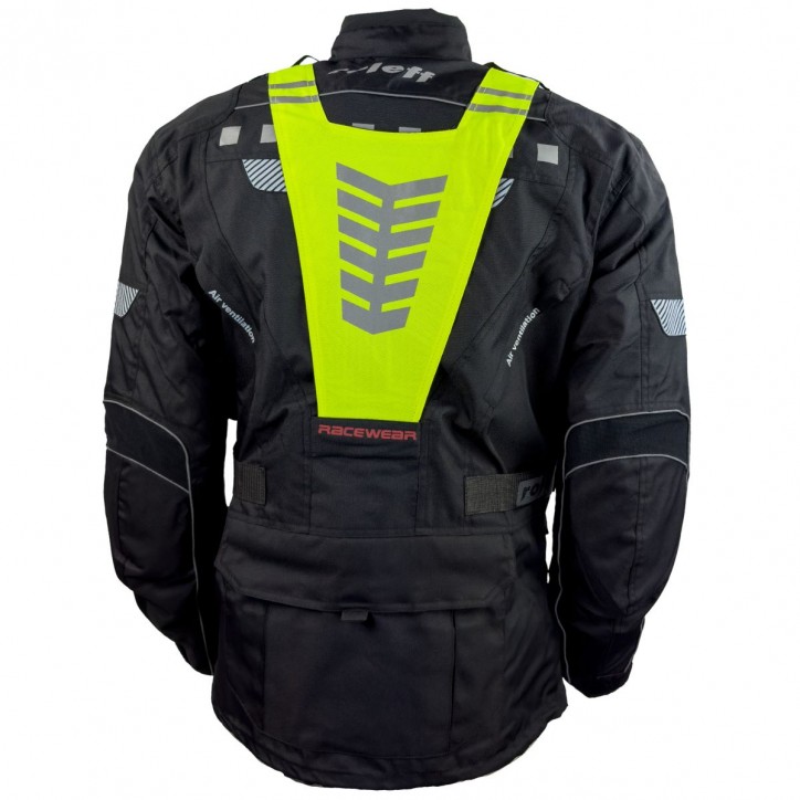 Roleff RO773 - Motorradjacke mit abnehmbarer Neon-Weste Clearance-Verkauf