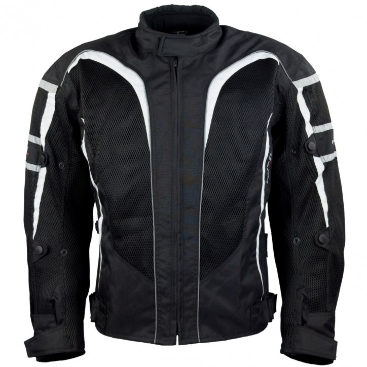 Roleff RO607 - Leichte Motorrad Sommerjacke mit großen Meshgewebeflächen Kostenloser Versand international
