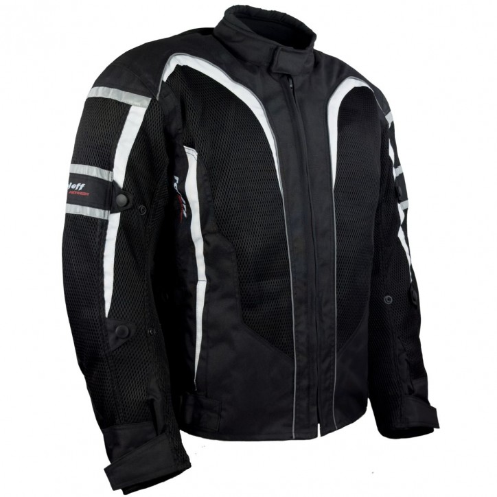 Roleff RO607 - Leichte Motorrad Sommerjacke mit großen Meshgewebeflächen Kostenloser Versand international