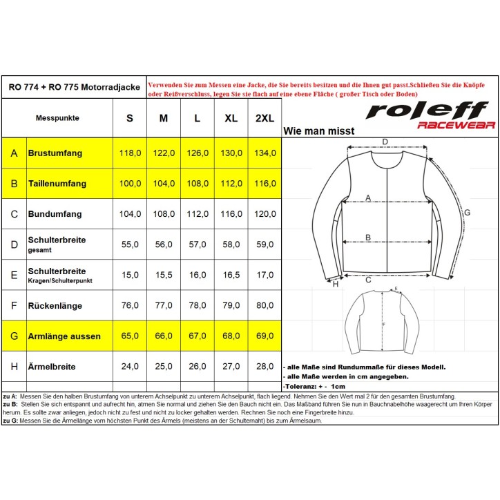 Roleff RO775 - Helle Motorrad- Tourenjacke in Schwarz/Grau Begrenzt auf 3 Tage