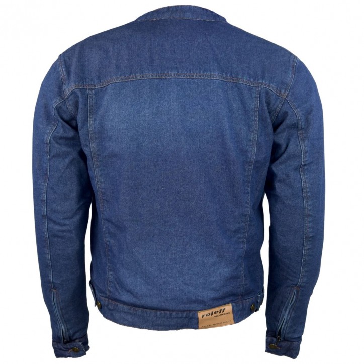 Roleff RO1515 - Blau/Stonewashed - Klassische Jeans Motorradjacke mit Aramidverstärkung Speichern exportieren