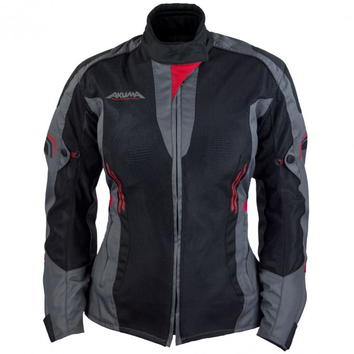 Roleff Akuma Sommer Damen Textiljacke 1.0 schwarz/anthrazit/rot 2025
