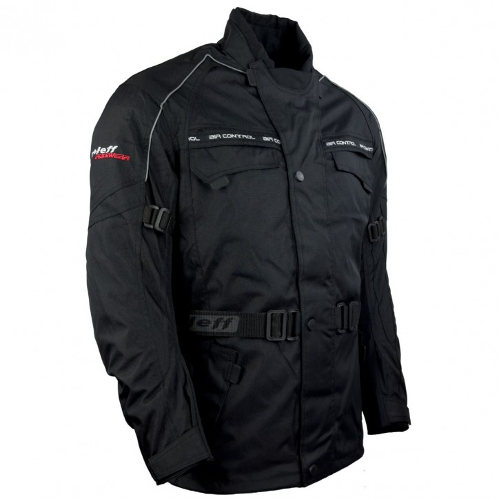 Roleff RO700 - lange Textil Motorradjacke Reno -schwarz Online
