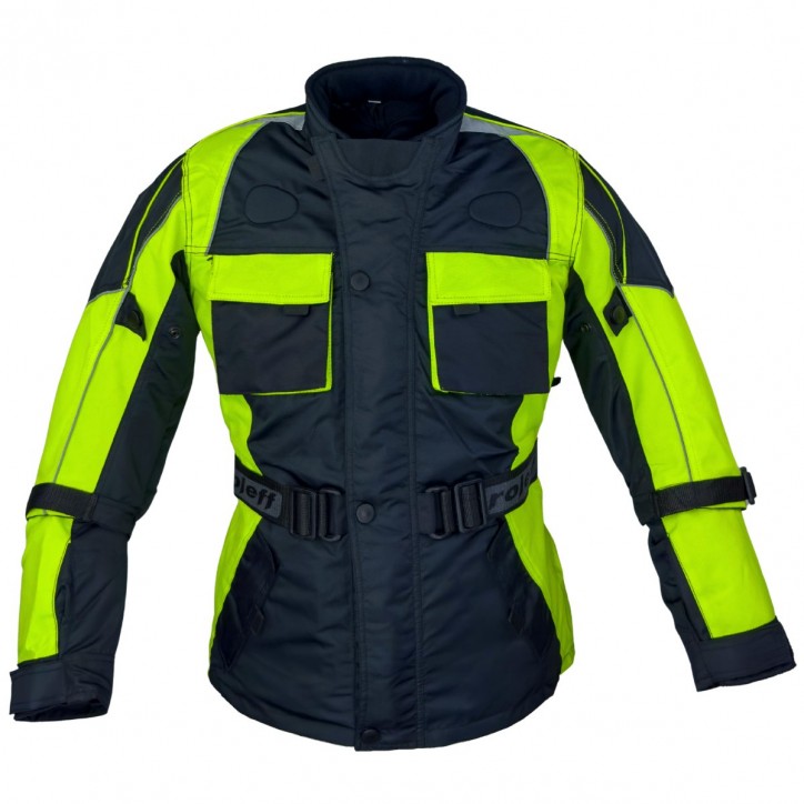 Roleff RO433K Motorradjacke für Kinder, neongelb Rabatt