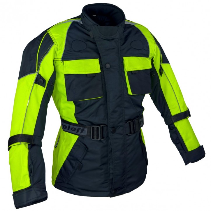 Roleff RO433K Motorradjacke für Kinder, neongelb Rabatt