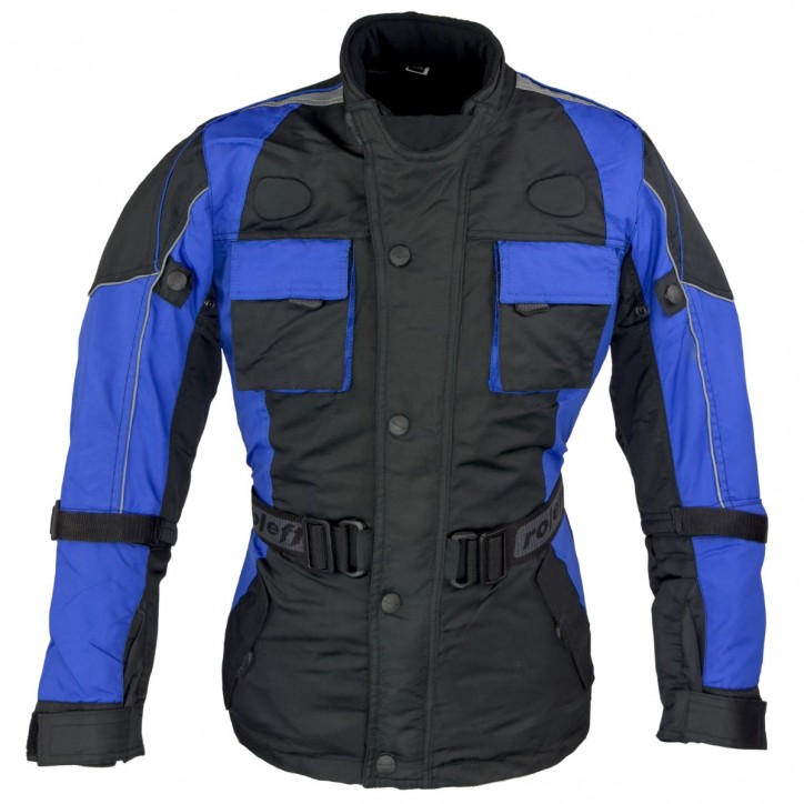 Roleff RO431K Kinder- Motorradjacke, CE-Protektoren, blau Versandkostenfrei