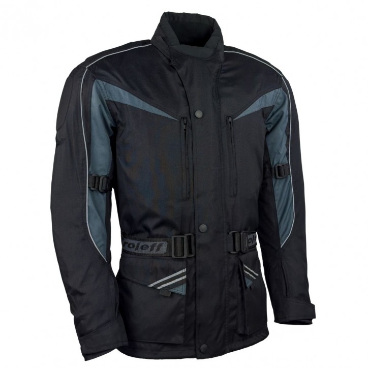 Roleff RO10003 - Motorradjacke in Schwarz / Grau Muttertagsangebot