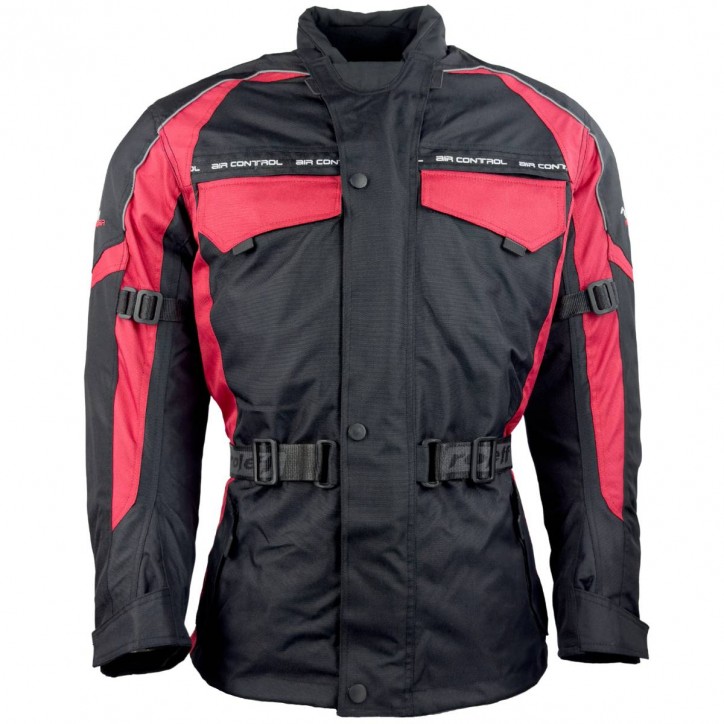 Roleff RO703 - Motorradjacke in Schwarz / Rot Vatertagsangebot