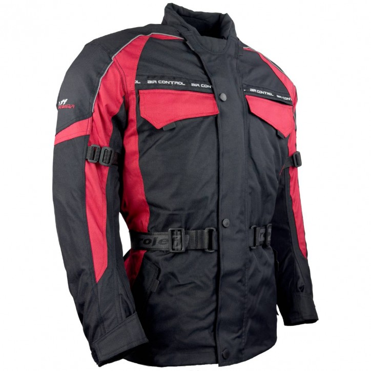 Roleff RO703 - Motorradjacke in Schwarz / Rot Vatertagsangebot