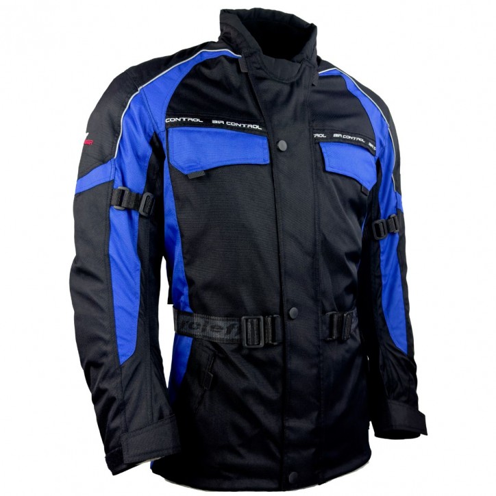 Roleff RO702 - Motorradjacke in Schwarz / Blau Valentinstagsangebot