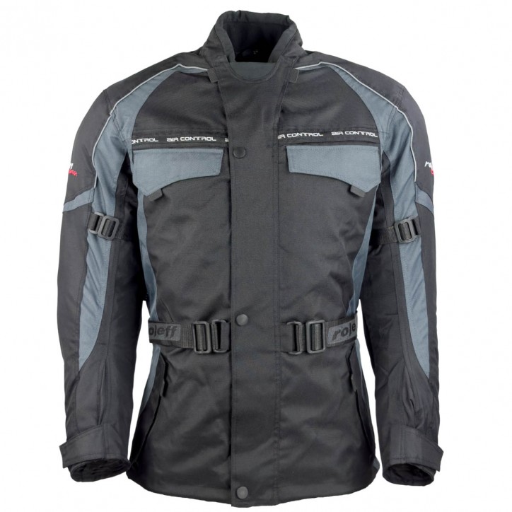 Roleff RO701 - Motorradjacke in Schwarz / Grau Jubiläumsangebot
