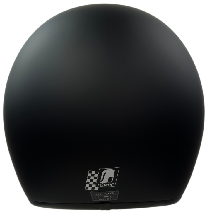 Roleff RR10701 - Römer Jethelm - Motorradhelm mit Sonnenvisier + gratis klarem Visier, mattschwarz Lagerräumung