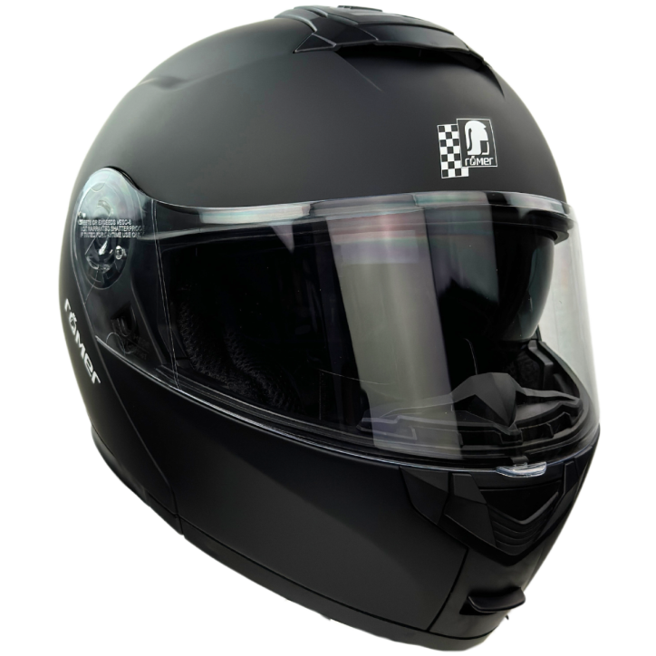 Roleff RR20770 - Römer Klapphelm -Motorradhelm mit Sonnenvisier, matt-schwarz Top Angebot