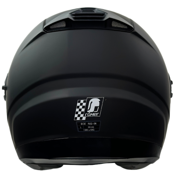 Roleff RR10901 - Römer Jethelm - Motorradhelm mit Sonnenvisier, schwarzmatt Neueste Mode