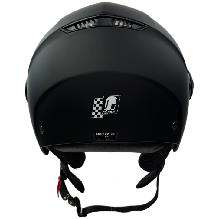 Roleff RR10801 - Römer Jethelm - Motorradhelm, mattschwarz Online Outlet