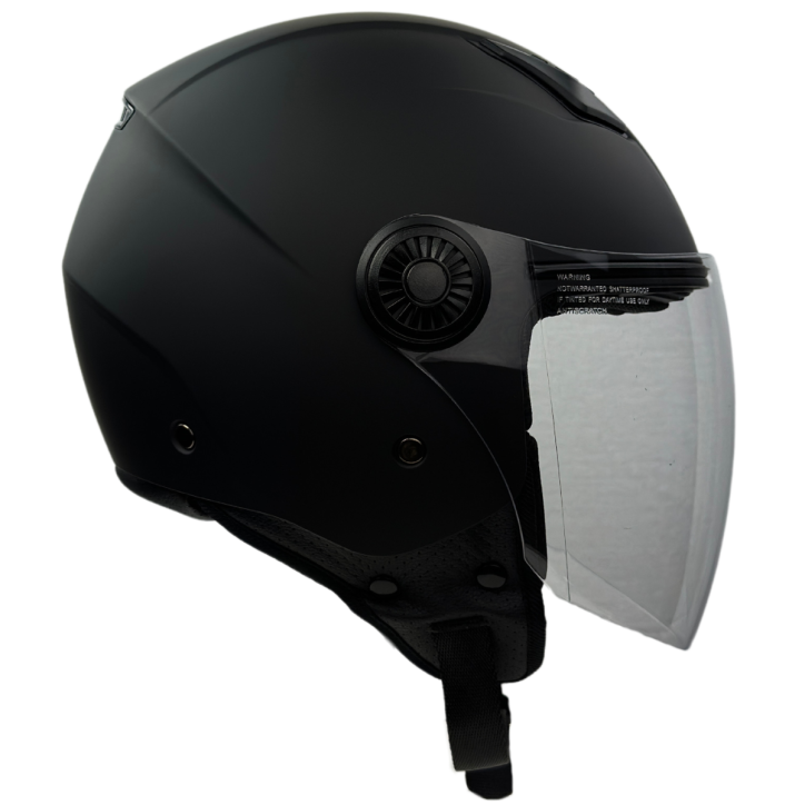 Roleff RR10801 - Römer Jethelm - Motorradhelm, mattschwarz Online Outlet