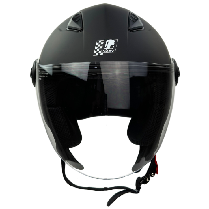 Roleff RR10801 - Römer Jethelm - Motorradhelm, mattschwarz Online Outlet