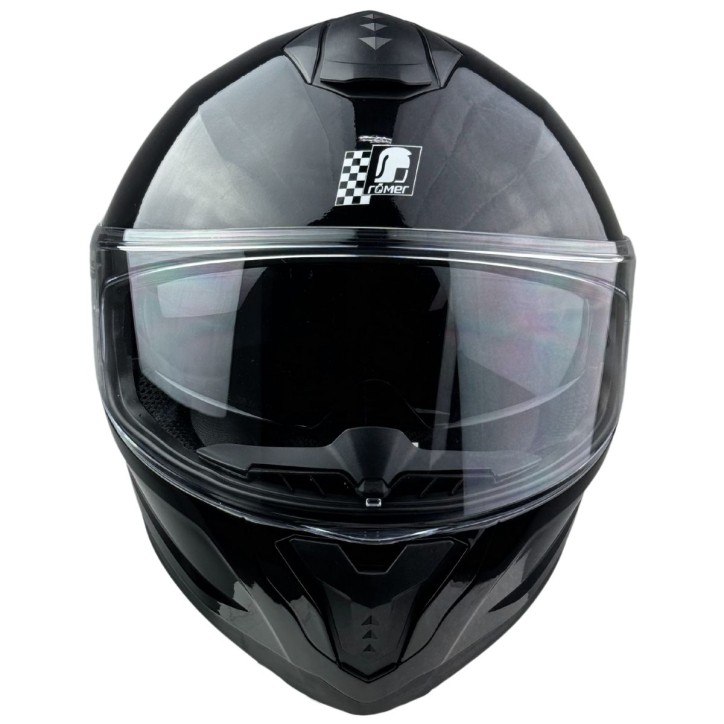 Roleff RR20171 - Römer Motorradhelm - Integralhelm mit Sonnenvisier, schwarz glanz Zeitlich begrenztes Angebot