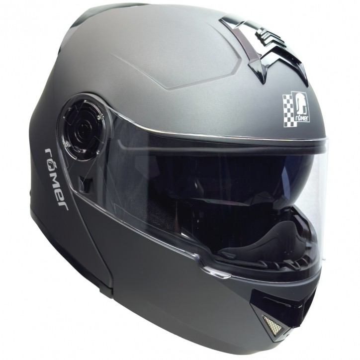 Roleff RO20056 - Klapphelm mit integriertem Sonnenvisier in Titanium Saisonale Angebote