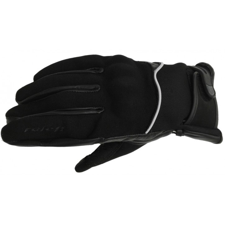 Roleff RO20 - Schwarze Leder/Textil Motorradhandschuhe Sonderangebote