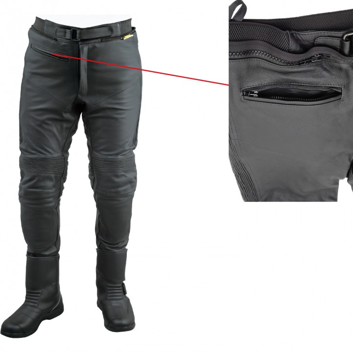 Roleff RO16 - Stiefel- Motorradhose aus hochwertigem Rind-Nappaleder und kompletter Sicherheitsausstattung Vierteljährliche Förderung