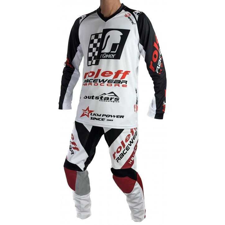 Roleff RO8710 MX Shirt weiss/schwarzMotocross- Shirt Online
