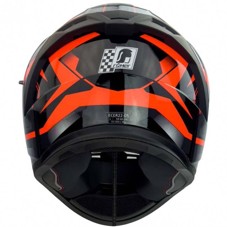 Roleff RO202212 - Integralhelm mit Sonnenvisier, Neonorange glänzend Meist gekauft