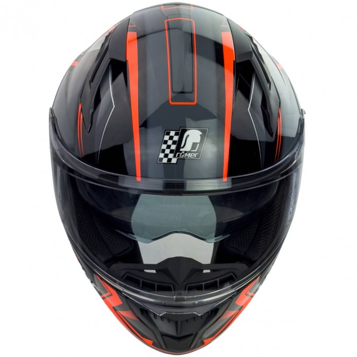 Roleff RO202212 - Integralhelm mit Sonnenvisier, Neonorange glänzend Meist gekauft