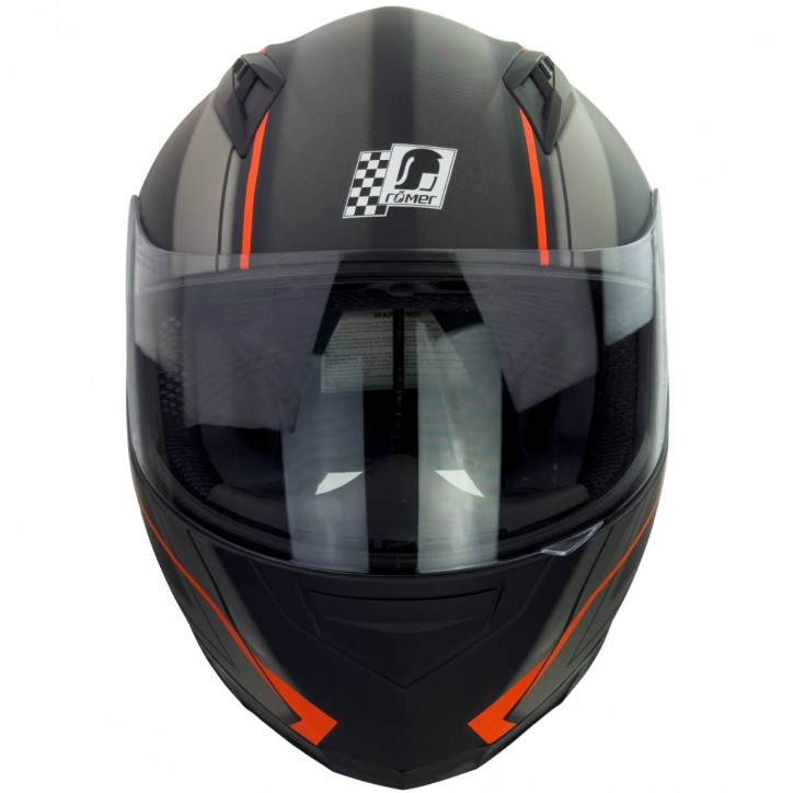 Roleff RO201705 - Integralhelm in Schwarz, Orange Sonderangebot