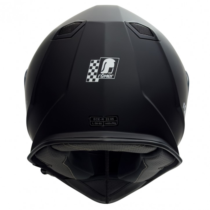 Roleff RO813 - Schwarzer Integralhelm mit Sonnenvisier Rabatt