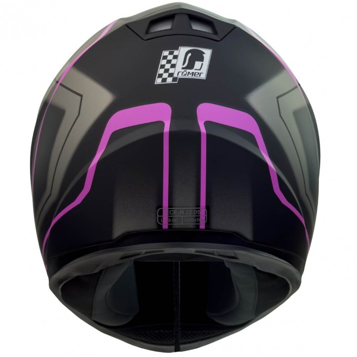 Roleff RO201707 - Integralhelm in Schwarz, Pink Großer Ausverkauf