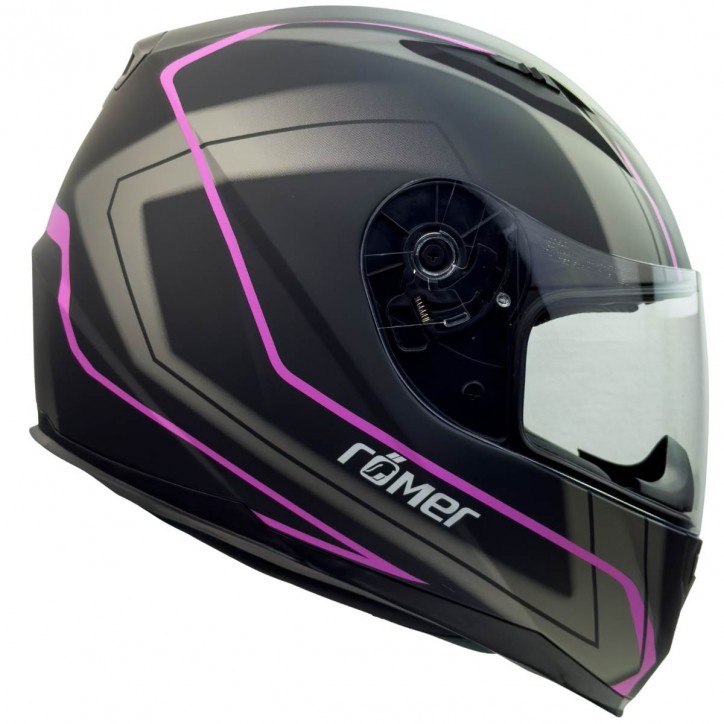 Roleff RO201707 - Integralhelm in Schwarz, Pink Großer Ausverkauf