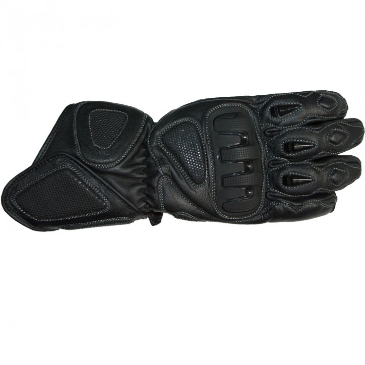 Roleff RO49 - leichter, langer Leder/Textil Motorradhandschuh mit Hartschalen Bestseller