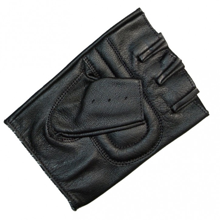 Roleff RO30 - Schwarze, fingerlose Handschuhe aus Leder Riesige Ersparnisse