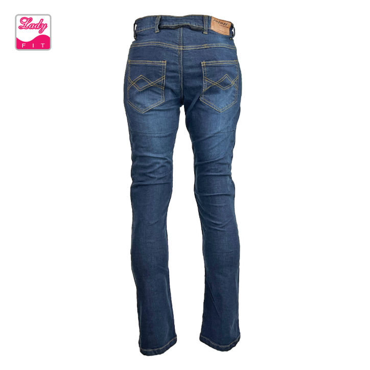 Roleff RO185 - Blaue Aramid Motorradjeans mit Protektoren für Damen Super Sparpreis